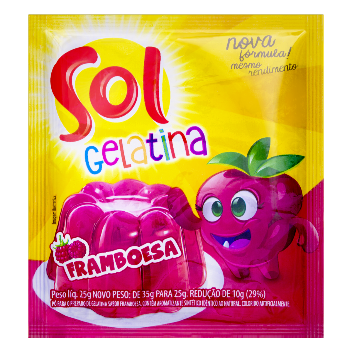 GELATINA SOL FRAMBOESA 20G