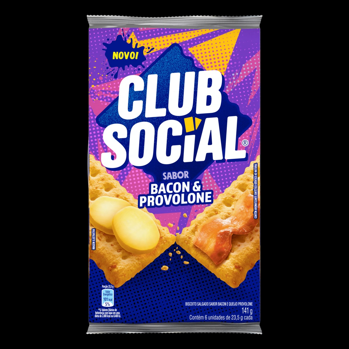 CLUBE SOCIAL BACON PROVOLONE 141G 